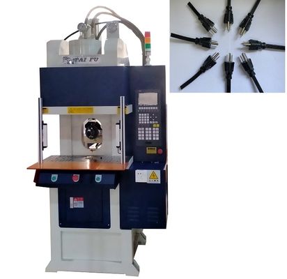Yüksek verimlilik 55 Ton Dikey Enjeksiyon Kalıplama Makinesi Mavi Renkli Güç Kablosu
