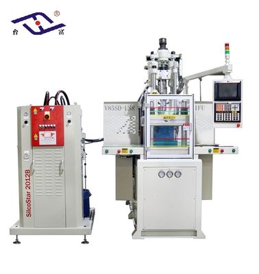 85 ton ayakkabı tek yapım makinesi dikey çift kaydırma LSR enjeksiyon kalıplama makinesi