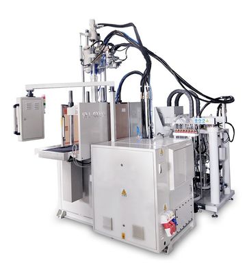 85 ton ayakkabı tek yapım makinesi dikey çift kaydırma LSR enjeksiyon kalıplama makinesi