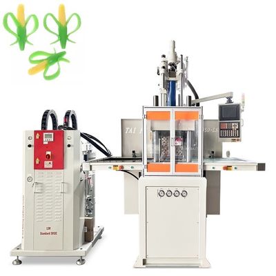 Vertikal Çift Kaydırma LSR Silikon Enjeksiyon Kalıplama Makinesi Bebek Dişleme Oyuncakları İçin