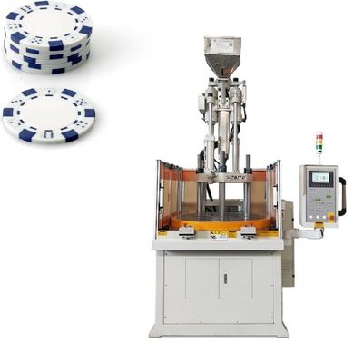 Poker fişleri yapmak için döner dikey plastik enjeksiyon kalıplama makinesi