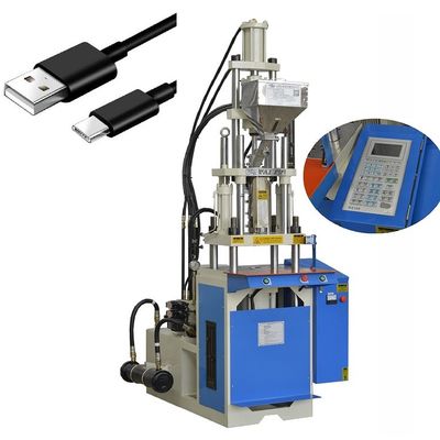 Küçük Dikey USB Şarj Kablosu Yapma Makinesi Enjeksiyon Makinesi